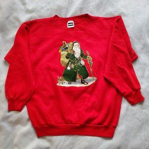 Vintage Tultex Santa Christmas Sweatshirt
